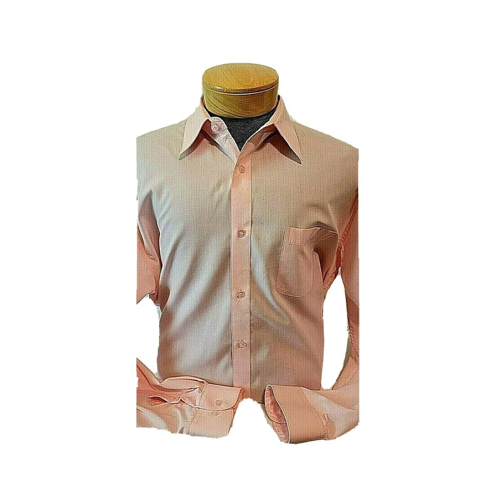 Daniel Ellissa Mens Pink Long Sleeve Button Up Dress Shirt 18/34-35
